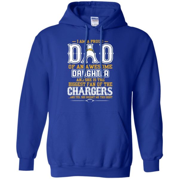 Proud Of Dad Of An Awesome Daughter Los Angeles Chargers T Shirts
