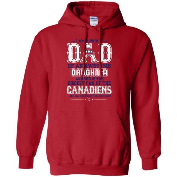 Proud Of Dad Of An Awesome Daughter Montreal Canadiens T Shirts