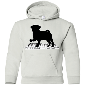 Pug Playing Piano Music T Shirts V2
