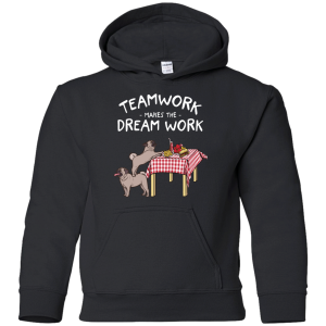 Pug Teamwork Makes The Dream Work T Shirts