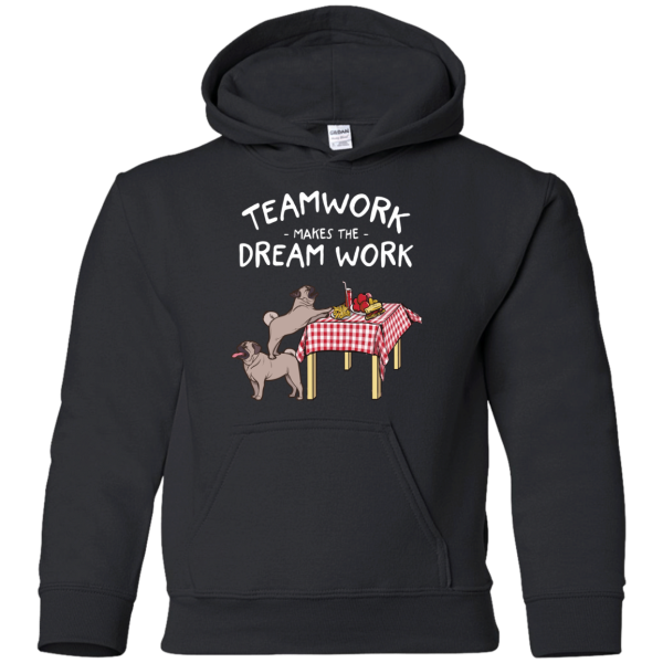 Pug Teamwork Makes The Dream Work T Shirts
