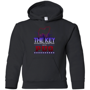 Pug - The Key To Unlock My Heart Is My Adopted T Shirt T Shirts