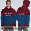 Simple Color Floral Atlanta Braves Hoodie
