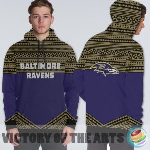 Simple Color Floral Baltimore Ravens Hoodie