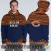 Simple Color Floral Chicago Bears Hoodie