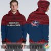 Simple Color Floral Columbus Blue Jackets Hoodie