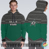 Simple Color Floral Dallas Stars Hoodie