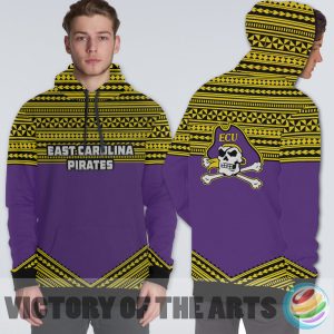 Simple Color Floral East Carolina Pirates Hoodie