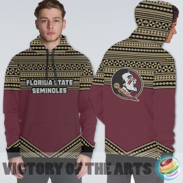 Simple Color Floral Florida State Seminoles Hoodie