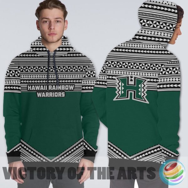 Simple Color Floral Hawaii Rainbow Warriors Hoodie