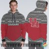 Simple Color Floral Houston Cougars Hoodie