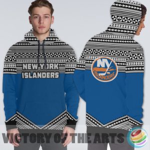 Simple Color Floral New York Islanders Hoodie