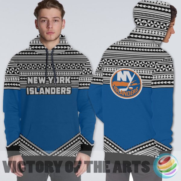 Simple Color Floral New York Islanders Hoodie