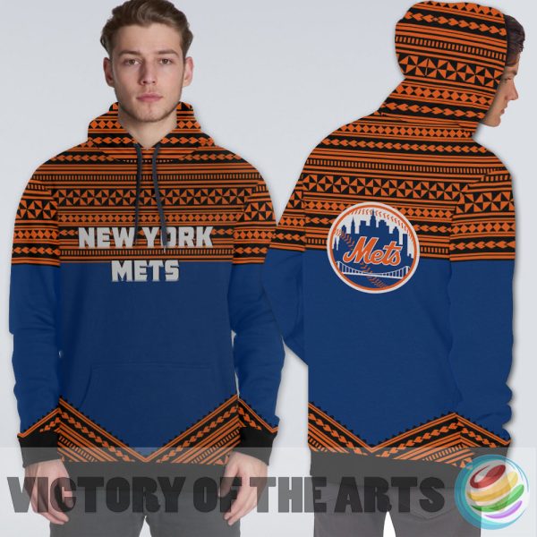 Simple Color Floral New York Mets Hoodie