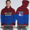 Simple Color Floral New York Rangers Hoodie