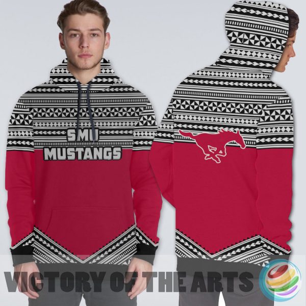 Simple Color Floral Smu Mustangs Hoodie