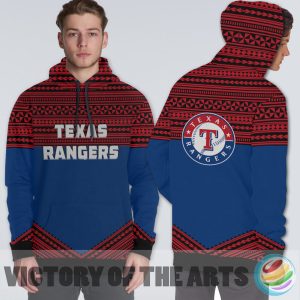 Simple Color Floral Texas Rangers Hoodie