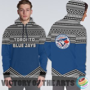 Simple Color Floral Toronto Blue Jays Hoodie