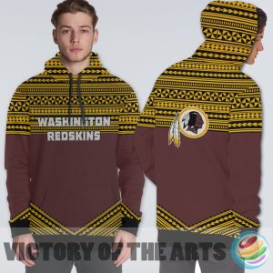 Simple Color Floral Washington Redskins Hoodie