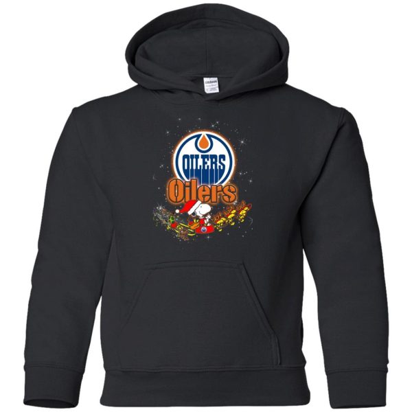 Snoopy Christmas Edmonton Oilers T Shirts