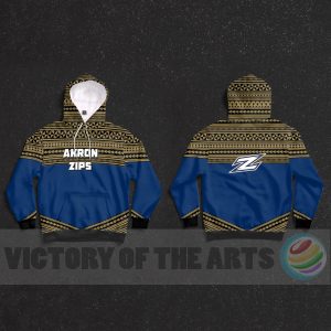 Unique Simple Color Floral Akron Zips Hoodie