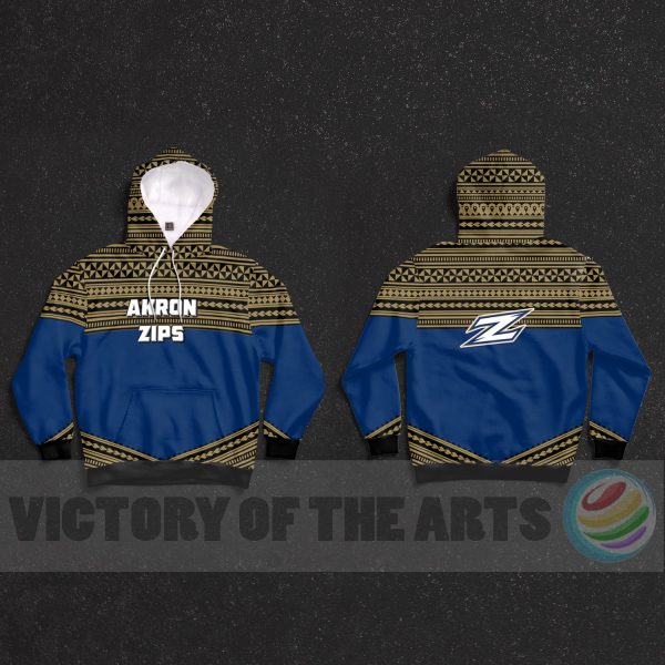 Unique Simple Color Floral Akron Zips Hoodie