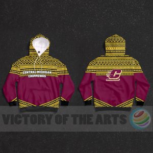 Unique Simple Color Floral Central Michigan Chippewas Hoodie
