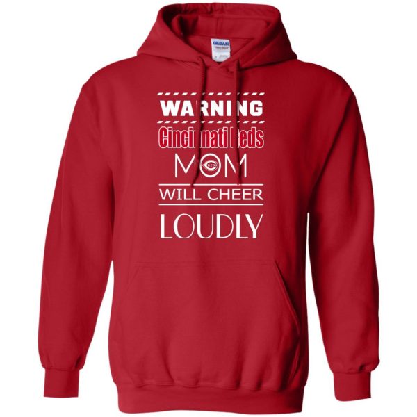 Warning Mom Will Cheer Loudly Cincinnati Reds T Shirts