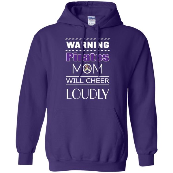 Warning Mom Will Cheer Loudly East Carolina Pirates T Shirts