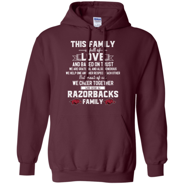 We Are An Arkansas Razorbacks Family T Shirt